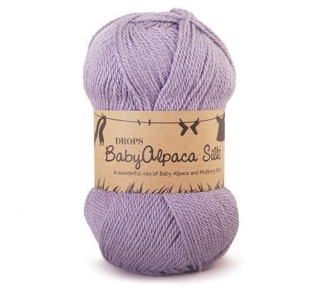 DROPS BabyAlpaca Silk Uni Colour - 4314 grijspaars - Wol & Garen