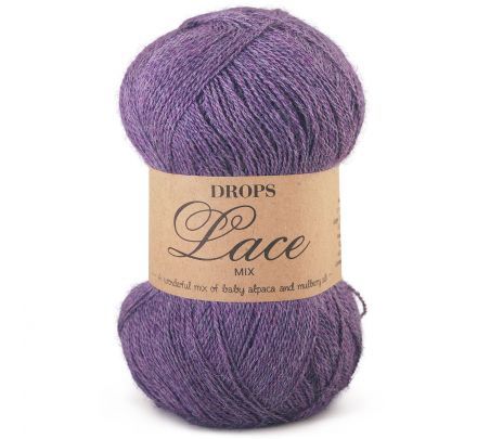 DROPS Lace Mix - 4434 paars/violet - Alpaca/Zijde Garen
