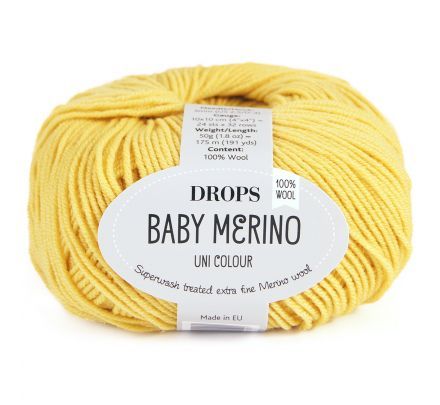 DROPS Baby Merino Uni Colour - 45 citroengeel - Wol Garen