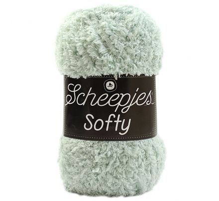 Scheepjes Softy - 498 lichtgrijs/groen - Polyester Garen