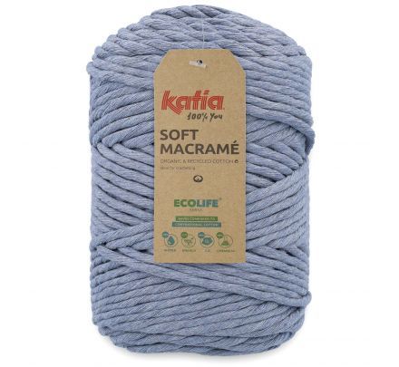 Katia Soft Macramé 506 licht jeansblauw - Katoen Garen