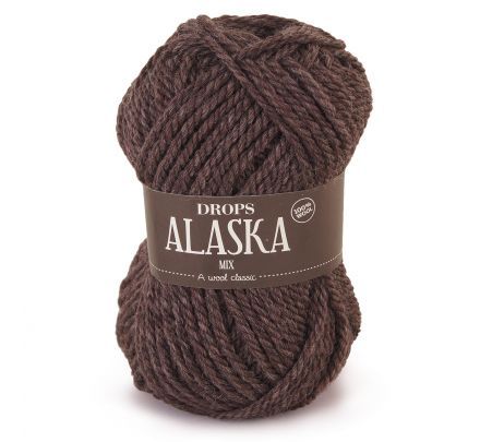Drops Alaska 50 donker asbruin / chocolade (Mix) - Wol Garen