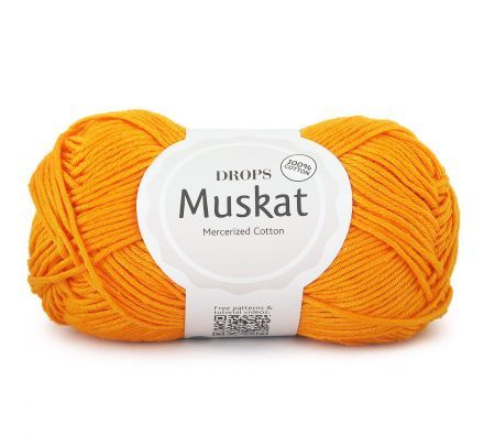 DROPS Muskat Uni Colour - 51 licht oranje - Katoen Garen