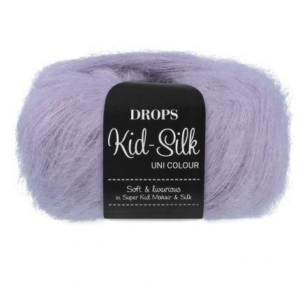 Drops Kid-Silk 55 mistig lila (Uni Colour) - mohair super kid wol met zijde garen