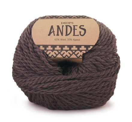 DROPS Andes Uni Colour - 5610 bruin - Wol & Garen