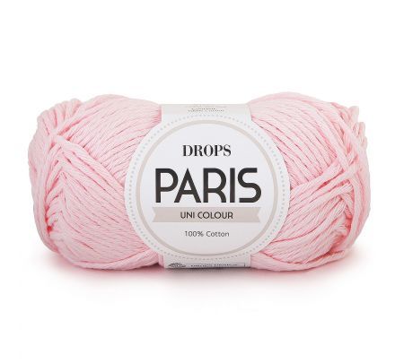 DROPS Paris Uni Colour - 57 babyroze / lichtroze - Katoen Garen