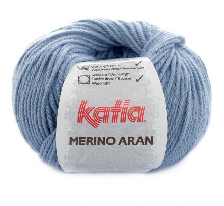 Katia Merino Aran 59 licht jeansblauw - Merinogaren