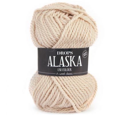 Drops Alaska Uni Colour 61 tarwe / lichtbeige - wol garen