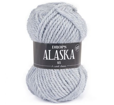 DROPS Alaska Mix 62 mist - blauw/grijs - Wol Garen