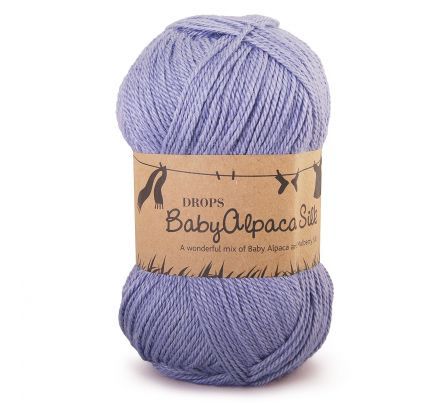 DROPS BabyAlpaca Silk Uni Colour - 6347 blauwpaars - Wol & Garen