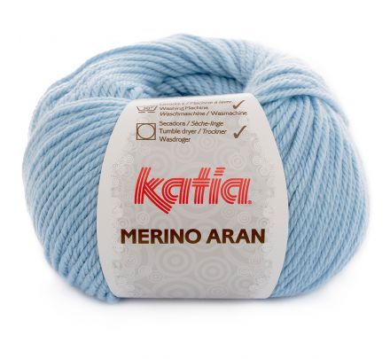 Katia Merino Aran 68 lichtblauw / hemelsblauw - Merinogaren