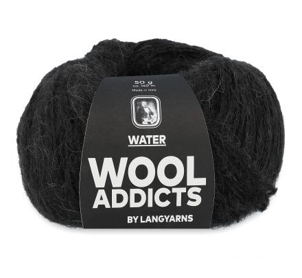 WoolAddicts Water 70 antraciet / donkergrijs - Alpacawol Garen
