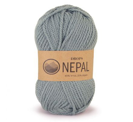DROPS Nepal Uni Colour - 7139 grijs/groen - Wol & Garen