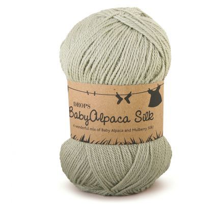 DROPS BabyAlpaca Silk Uni Colour - 7219 pistache - Wol & Garen