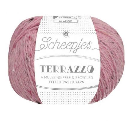Scheepjes Terrazzo - 723 rosa - Gerecyclede Tweedwol