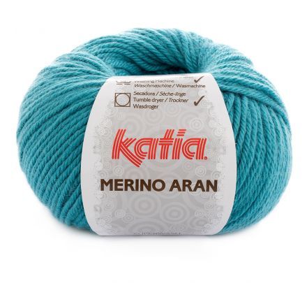 Katia Merino Aran 73 turquoise / turkoois - Merinogaren