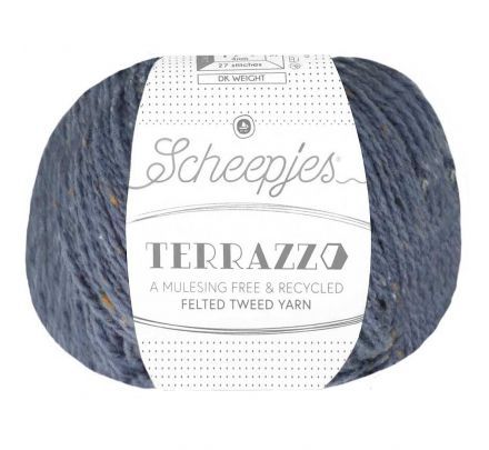 Scheepjes Terrazzo - 732 acciaio - Gerecyclede Tweedwol