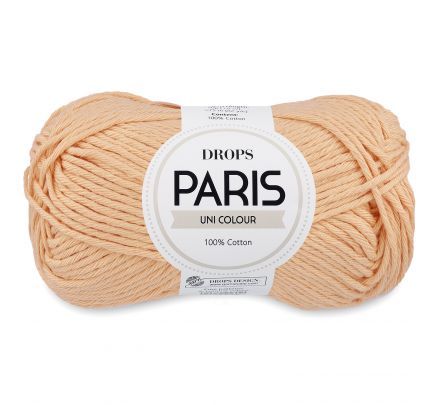 DROPS Paris 74 abrikozencreme / lichtoranje (Uni Colour) - Katoen Garen
