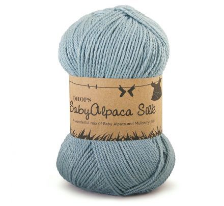 DROPS BabyAlpaca Silk Uni Colour - 7402 licht zeegroen - Wol & Garen