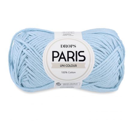 DROPS Paris 76 babyblauw / zachtblauw (Uni Colour) - Katoen Garen