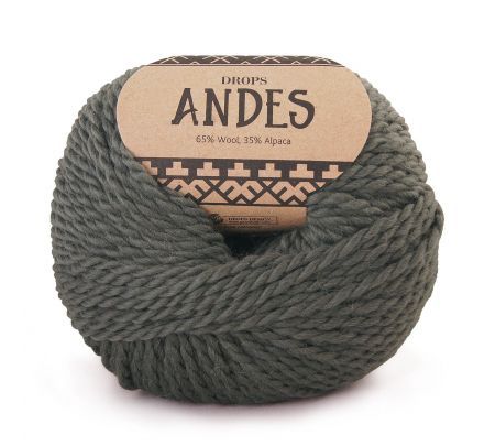 DROPS Andes Uni Colour - 7810 mosgroen - Wol & Garen