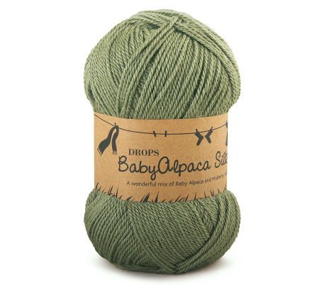 DROPS BabyAlpaca Silk Uni Colour - 7820 groen - Wol & Garen