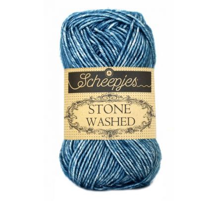 Scheepjeswol Stone Washed - 805 Blue Apatite / blauw - Katoen Garen