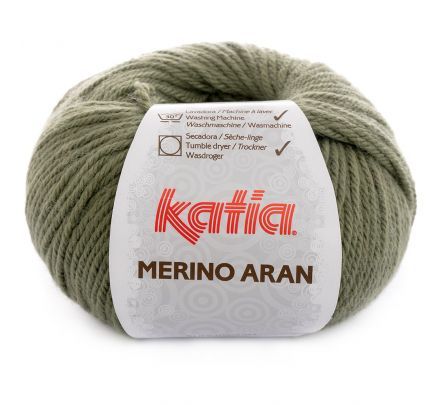Katia Merino Aran 81 kaki / khaki groen - Merinogaren