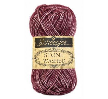 Scheepjeswol Stone Washed - 810 Garnet / wijnrood - Katoen Garen