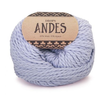 DROPS Andes Uni Colour - 8112 ijsblauw - Wol & Garen