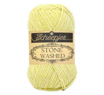 Scheepjeswol Stone Washed - 817 Citrine / citroengeel / lichtgeel - Katoen Garen