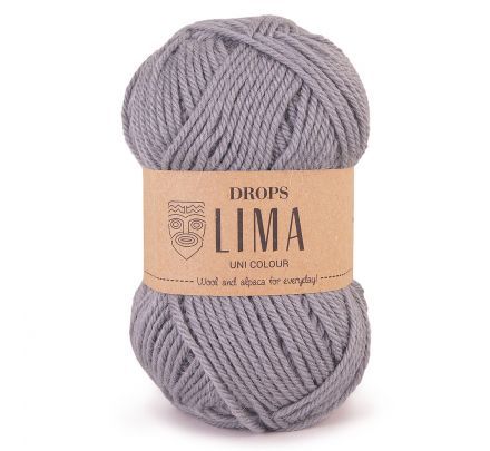DROPS Lima Uni Colour - 8465 grijs - Wol & Garen
