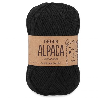 DROPS Alpaca 8903 zwart (Uni Colour) - Wol Garen