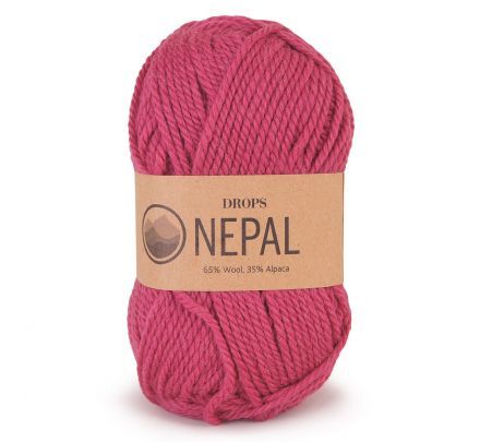DROPS Nepal Uni Colour - 8910 framboos - Wol & Garen