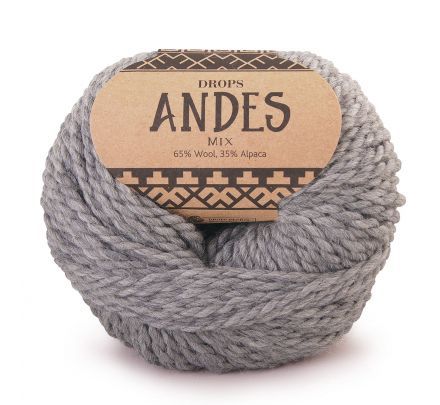 DROPS Andes Mix - 9015 grijs - Wol & Garen