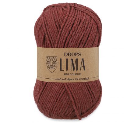 DROPS Lima 9021 steenrood / wijnrood (Uni Colour) - Wol Garen