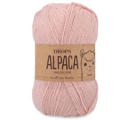 DROPS Alpaca 9033 aardbeien ijs / pastelrood (Uni Colour) - Wol Garen