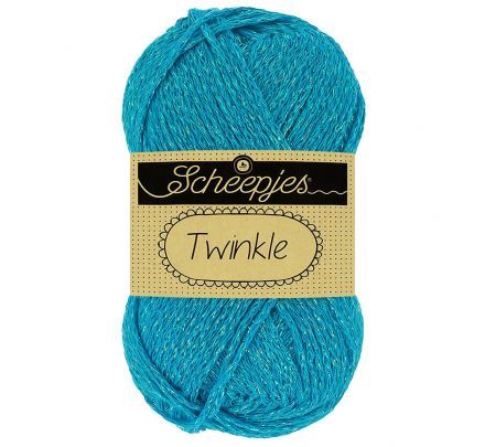 Scheepjes Twinkle 910 turquoise / turkoois - Katoengaren met Lurex glitterdraad
