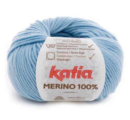 Katia Merino 100% - 08 babyblauw - Merinowol Garen