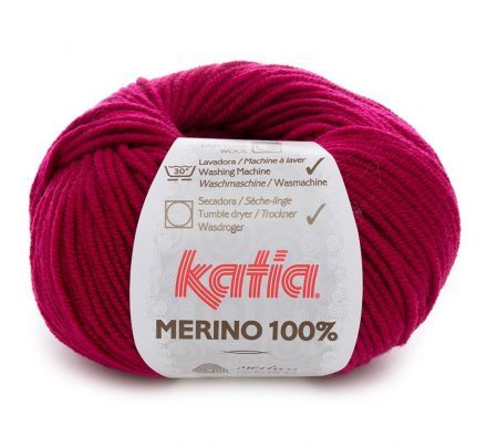 Katia Merino 100% - 49 donker fuchsia - Merinowol Garen