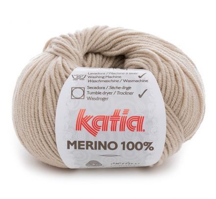 Katia Merino 100% - 501 beige - Wol Garen