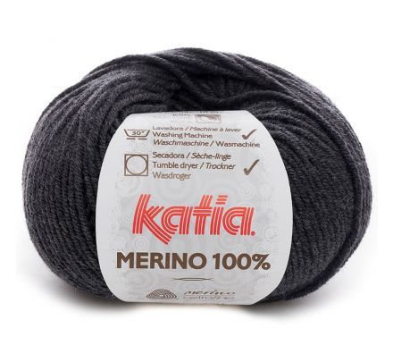 Katia Merino 100% - 503 donkergrijs / antraciet - Wol Garen