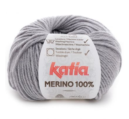 Katia Merino 100% - 505 lichtgrijs - Merinowol Garen