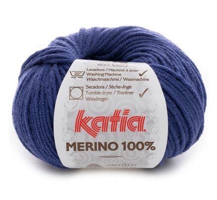 Katia Merino 100% - 51 blauw medium - Wol Garen