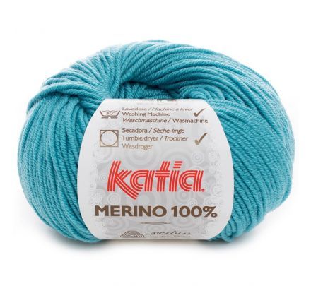 Katia Merino 100% - 55 turquoise - Merinowol Garen