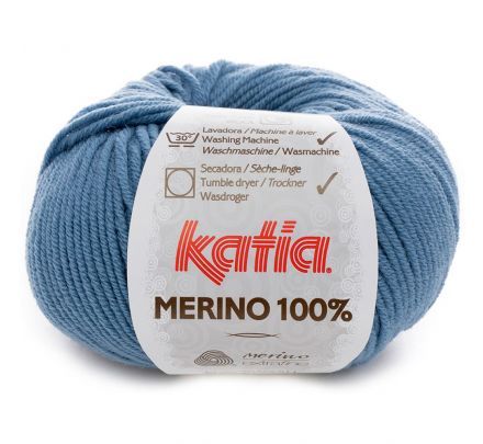 Katia Merino 100% - 58 jeansblauw / denim - Merinowol Garen