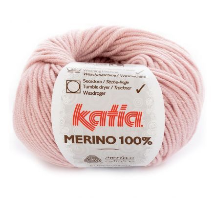 Katia Merino 100% - 62 licht oudroze - Merinowol Garen