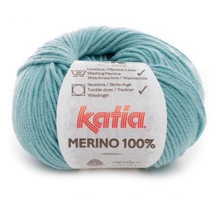 Katia Merino 100% - 75 pastelblauw / waterblauw - Wol Garen