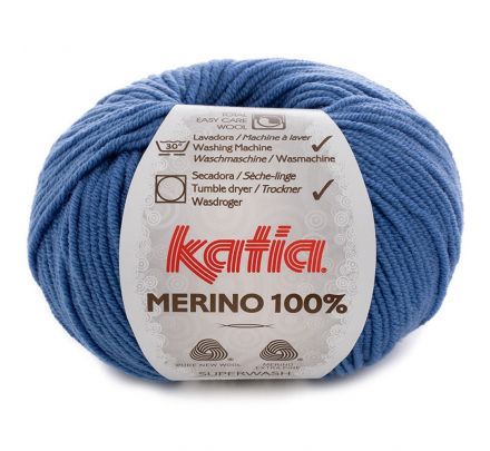Katia Merino 100% - 78 korenbloemblauw / jeans - Merinogaren