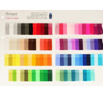 Staalkaart Scheepjes Colour Crafter - stalenkaart met alle 93 kleuren (hele kleurenpalet)